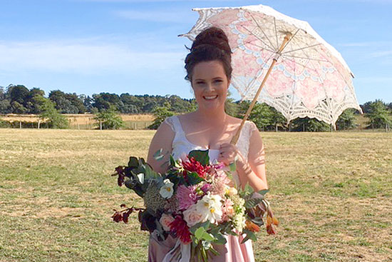 Celebrant for country bride